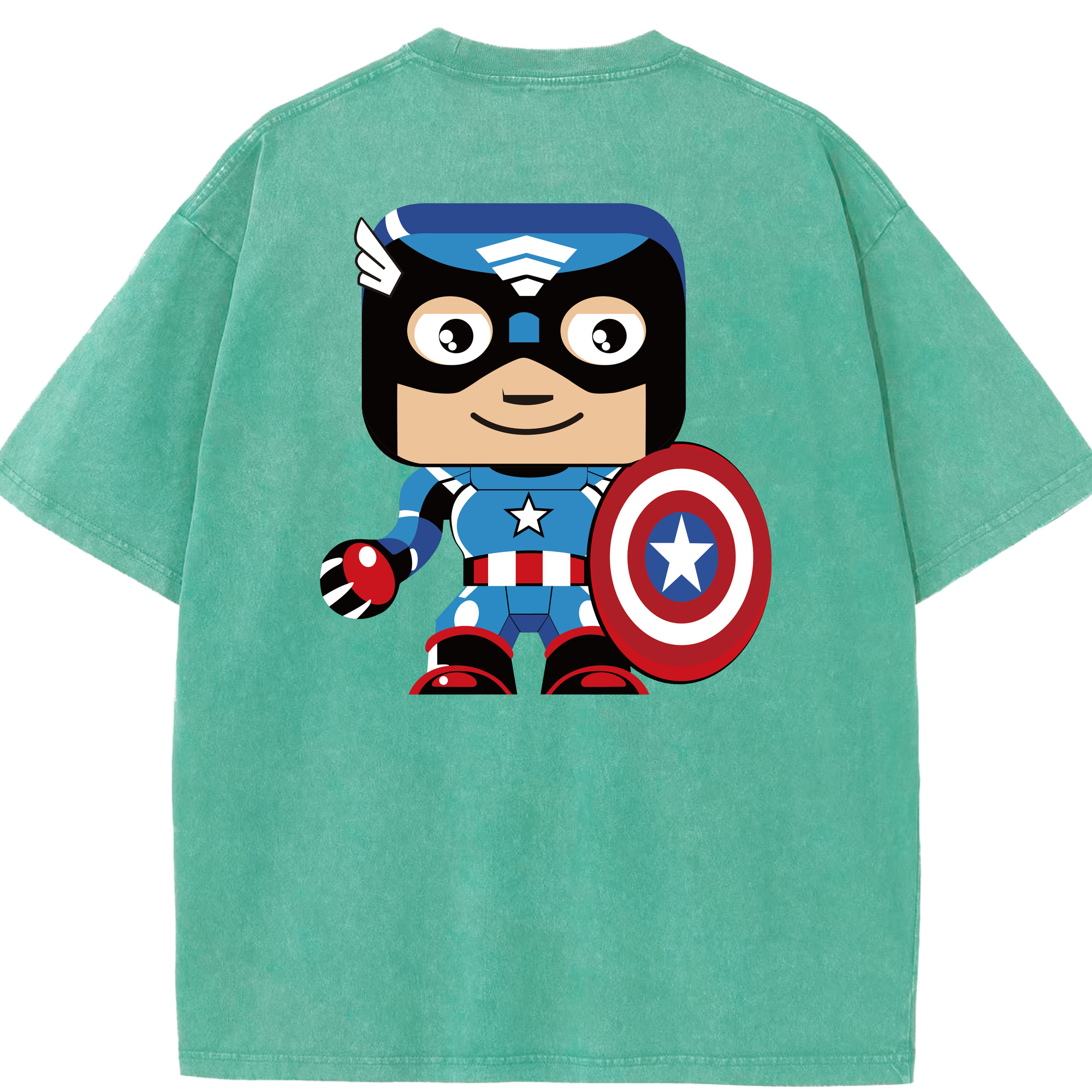 （画像用） アベンジャーズ The Avengers 綿100% ヴィンテージ風 半袖Tシャツ（背面プリント）